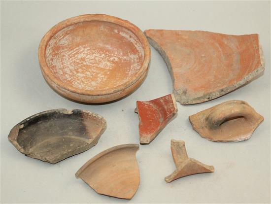 A Roman terracotta bowl, c. 4th century AD,
